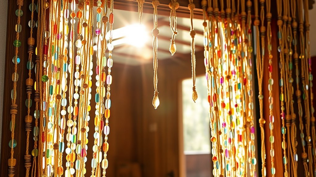 boho beaded door decor