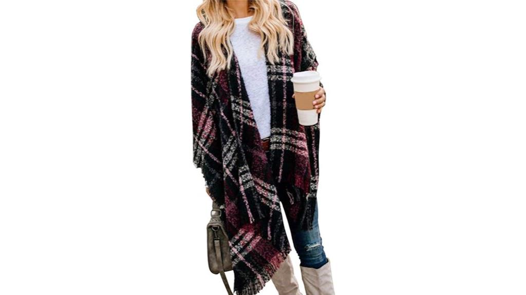 boho buffalo plaid wrap