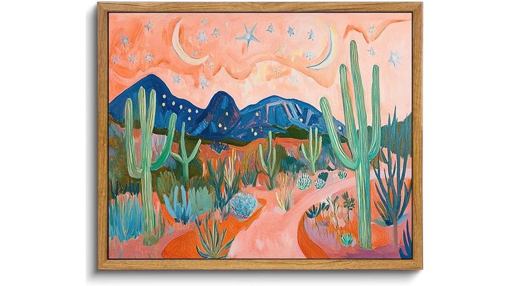boho cactus wall decor