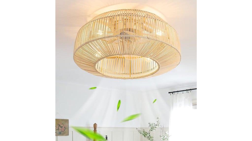 boho caged ceiling fan