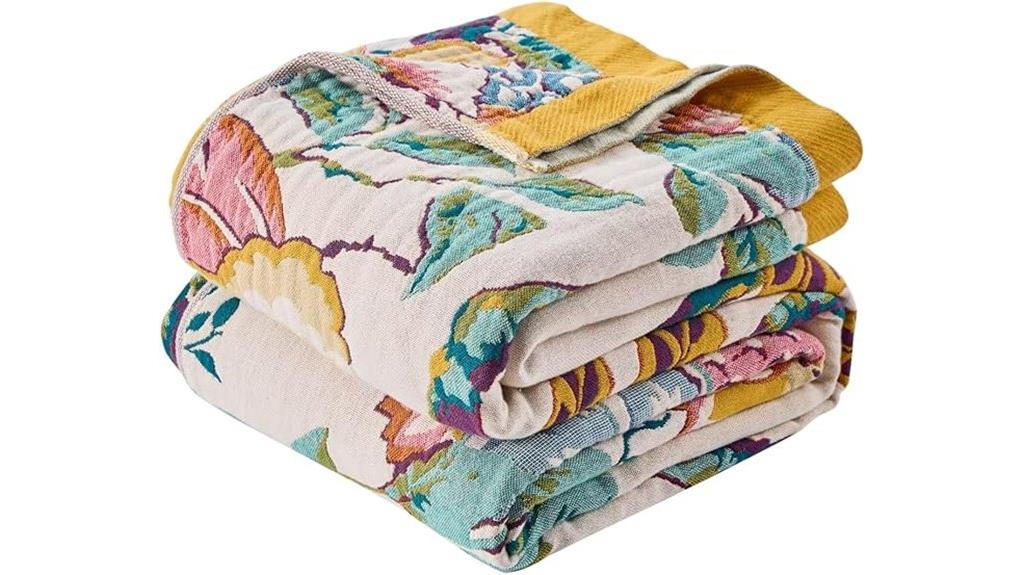boho cotton reversible blanket