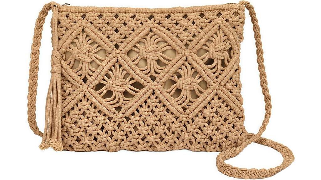 boho crochet beach bag