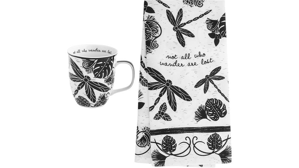 boho dragonfly mug set