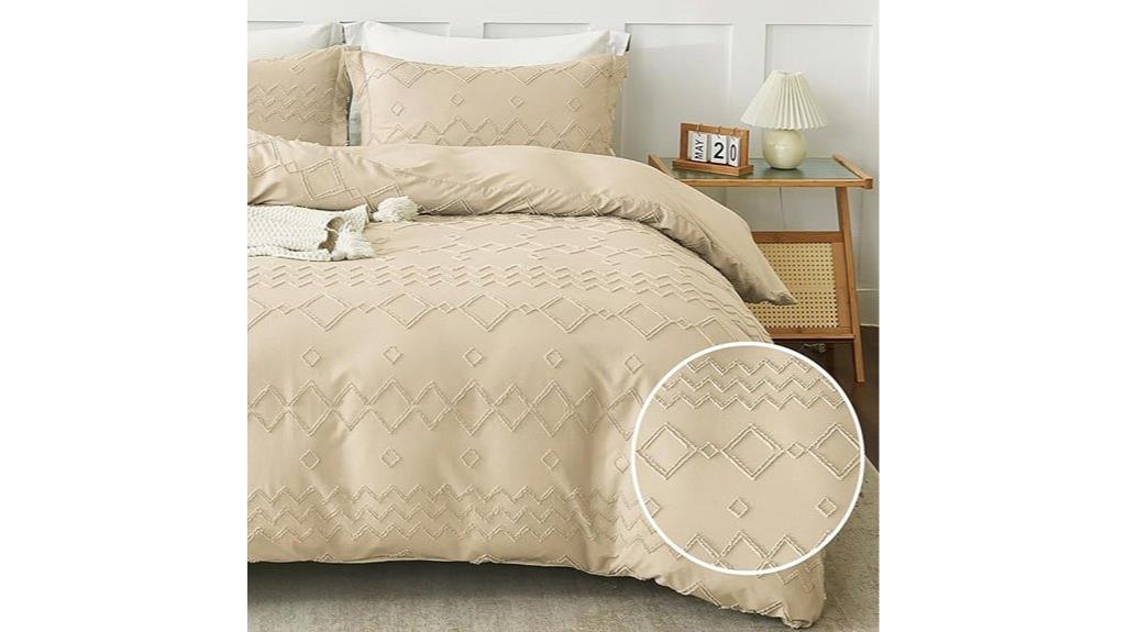 boho embroidered duvet set