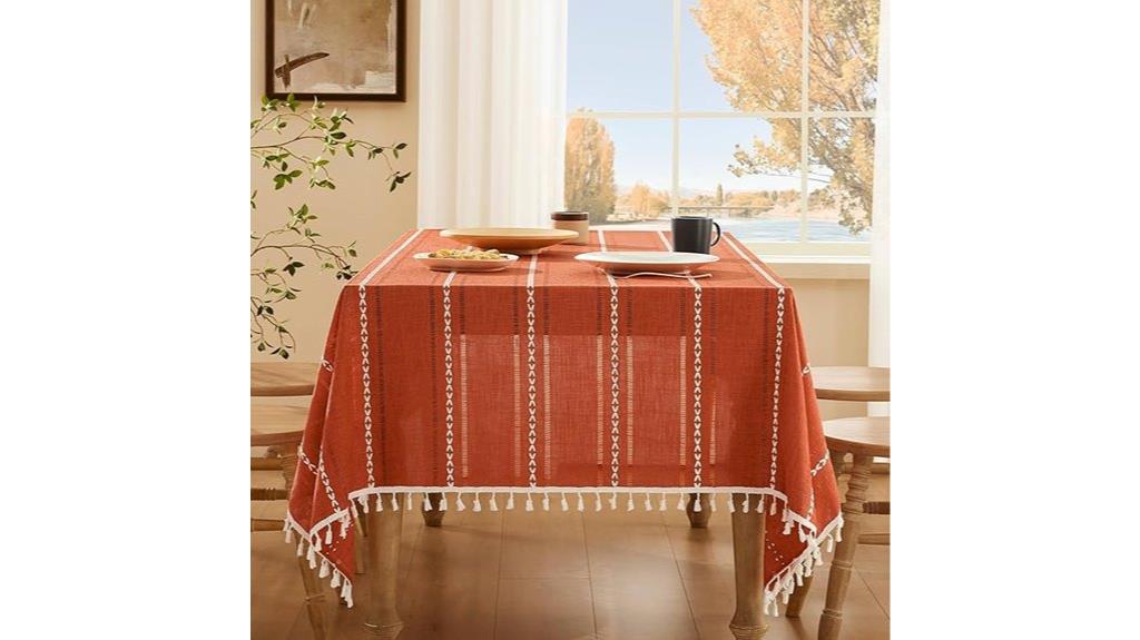 boho embroidered tablecloth