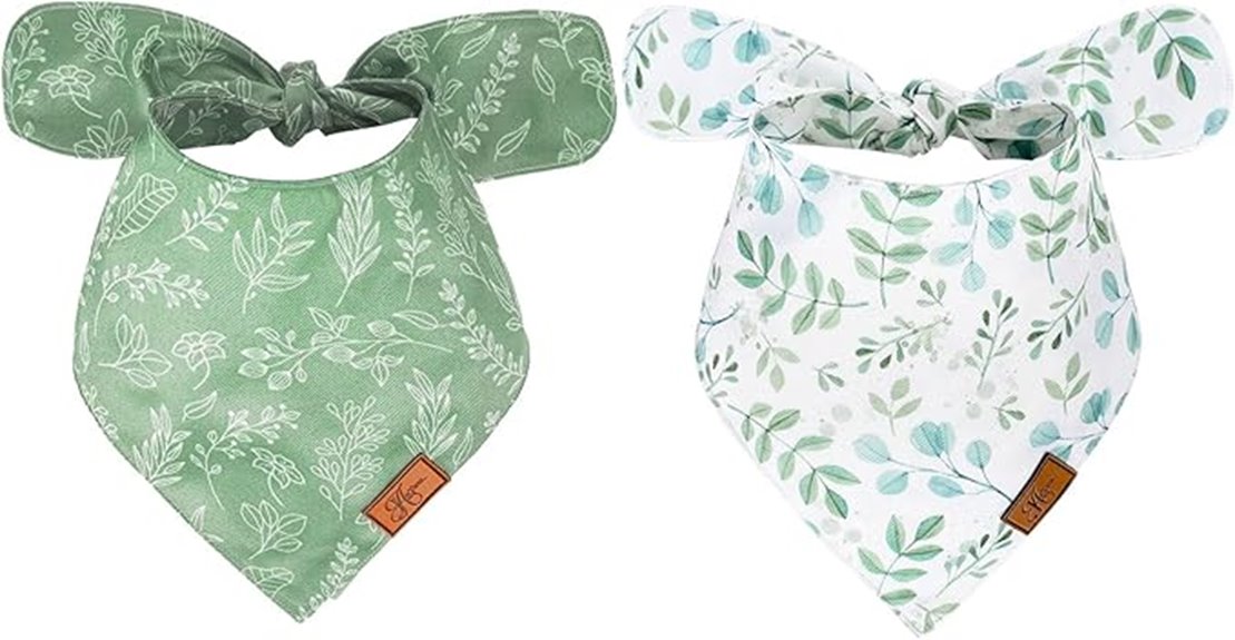 boho eucalyptus dog bandanas