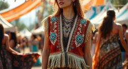 boho festival vest collection
