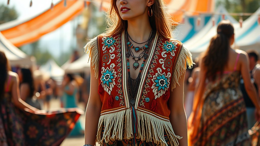 boho festival vest collection