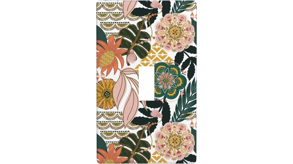boho floral light switch