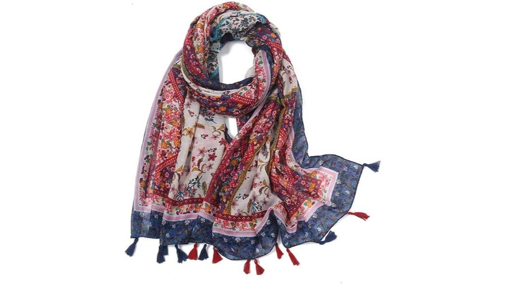 boho floral printed scarf