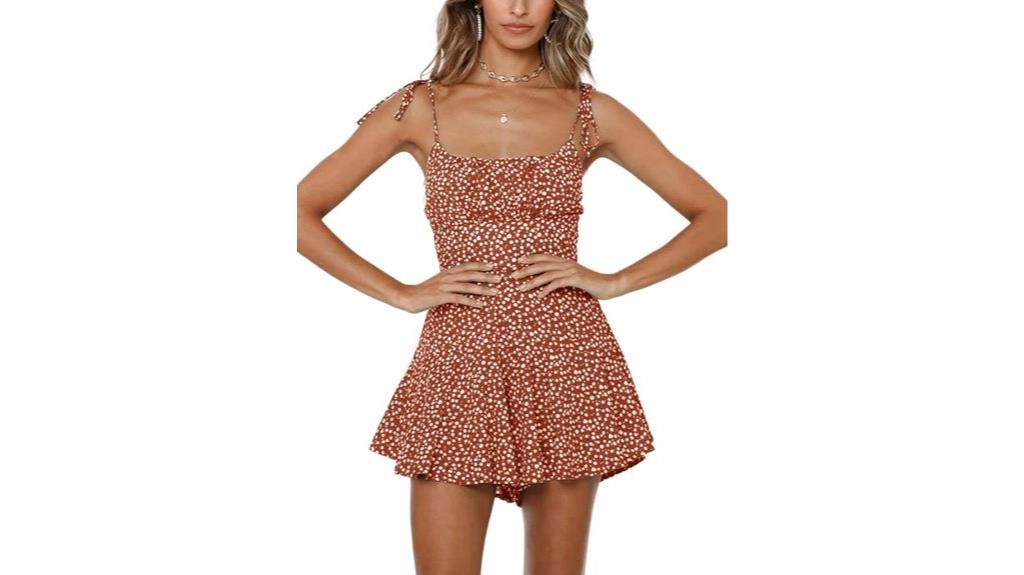 boho floral wide leg romper