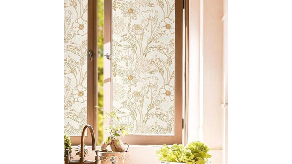 boho floral window clings