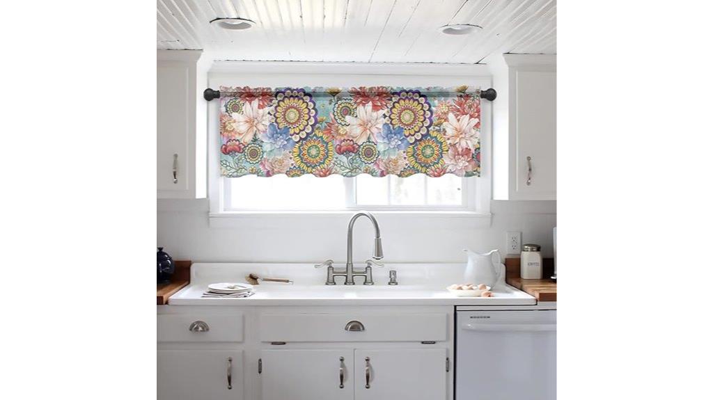 boho floral window curtains