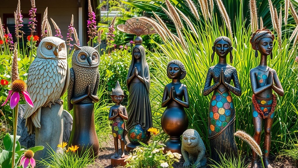 boho garden statue collection
