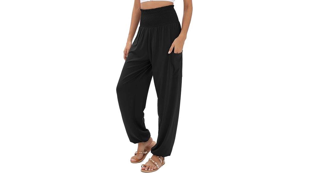 boho high waist trousers