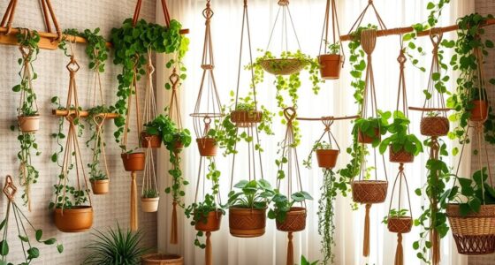 boho indoor plant supports