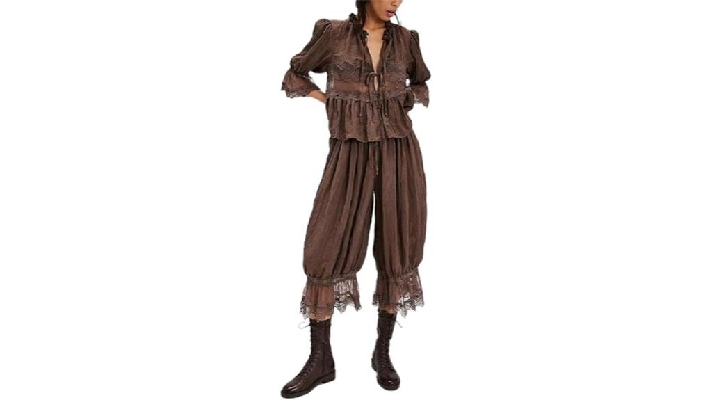 boho lace pajama set