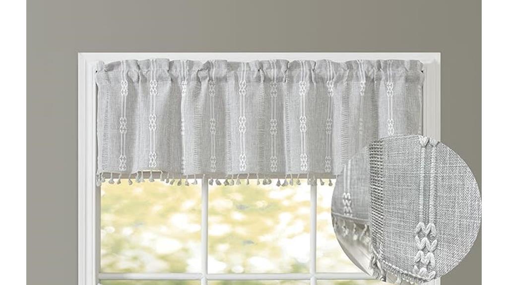 boho linen kitchen valance