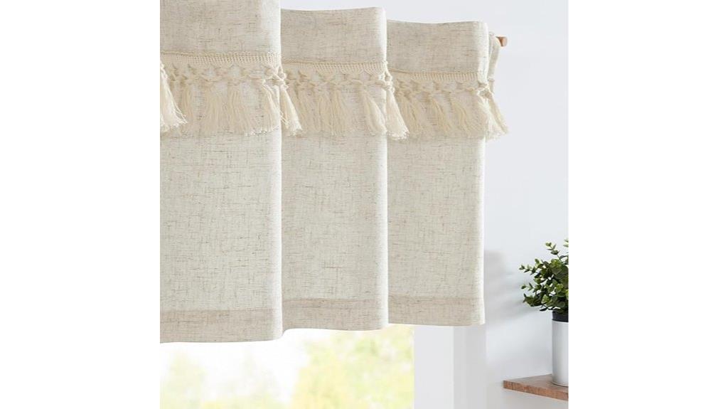 boho linen window valance