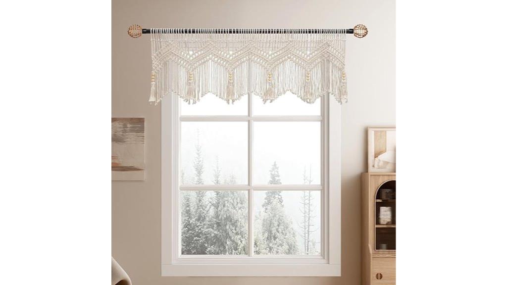 boho macrame curtain