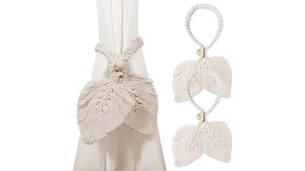 boho macrame curtain tiebacks