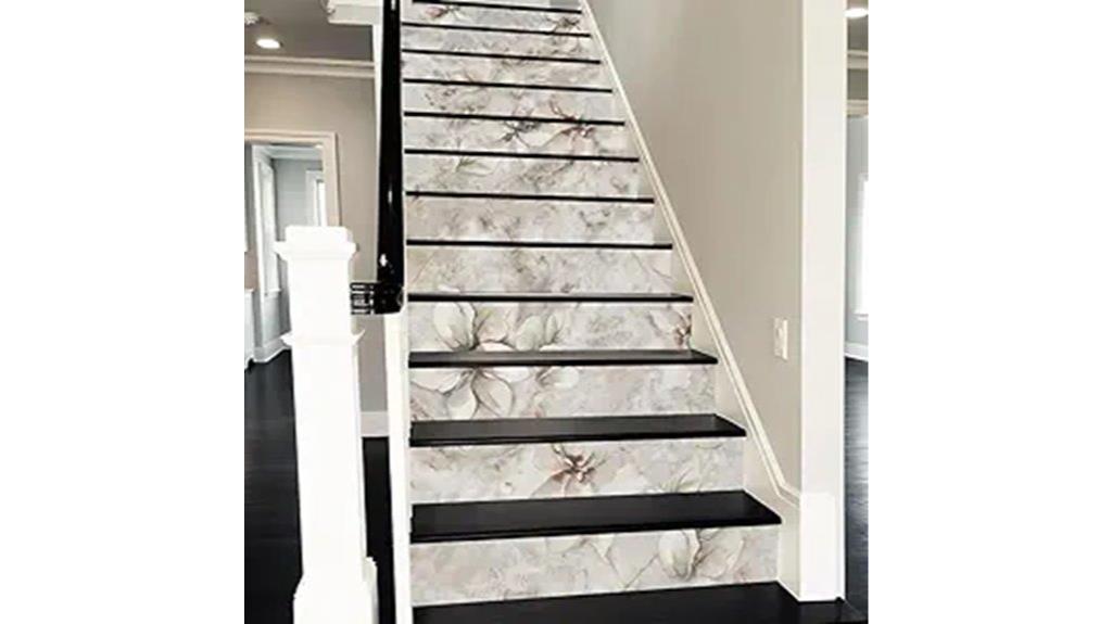 boho magnolia stair decals