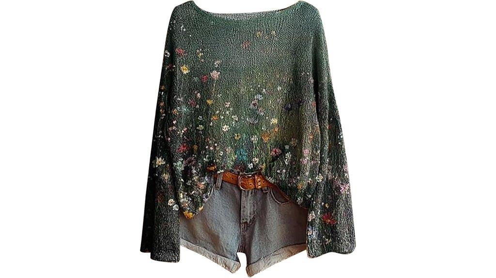 boho oversized knitted sweater