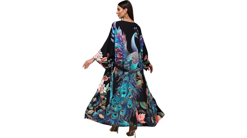 boho peacock flower coverups