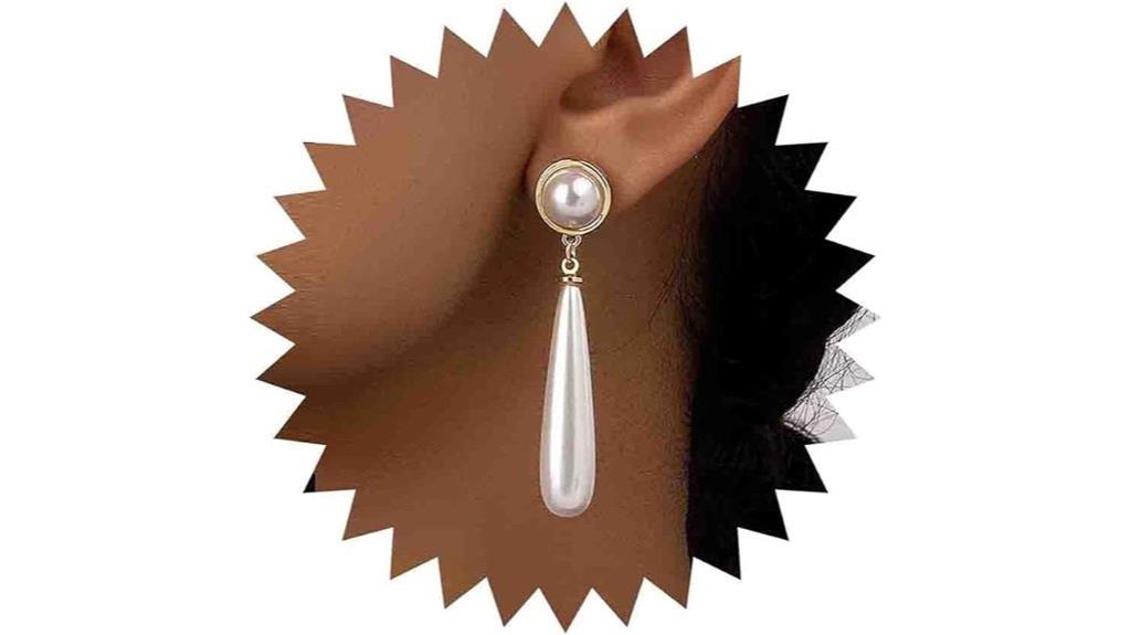 boho pearl teardrop earrings