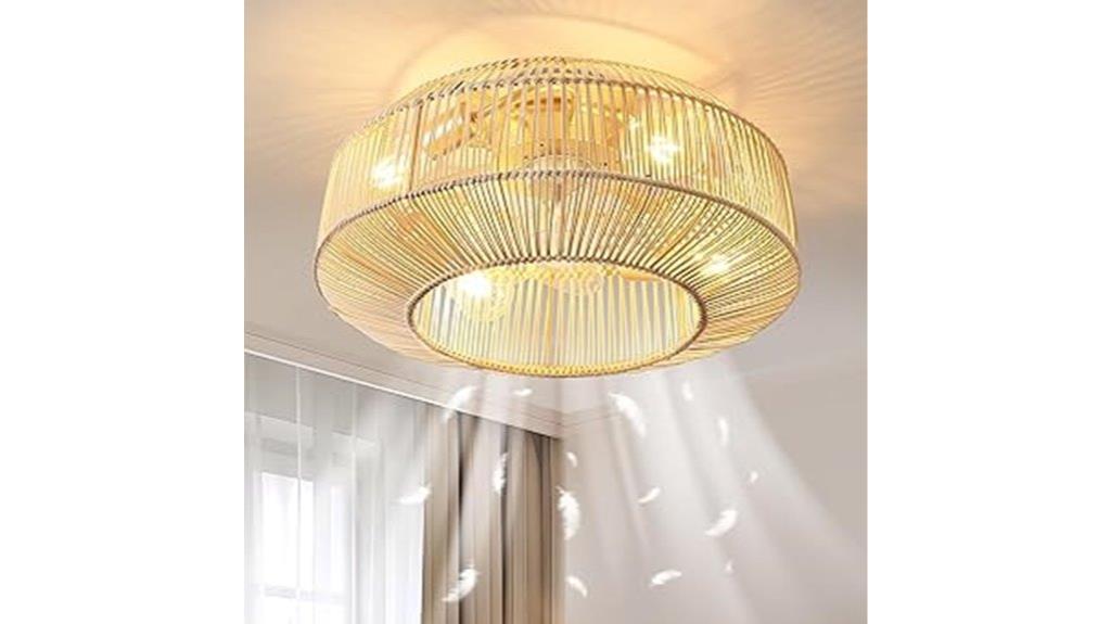 boho rattan ceiling fan