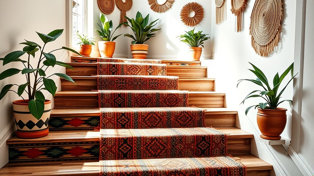 boho stair runner ideas