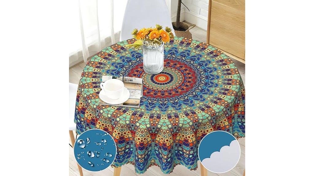 boho style round tablecloth