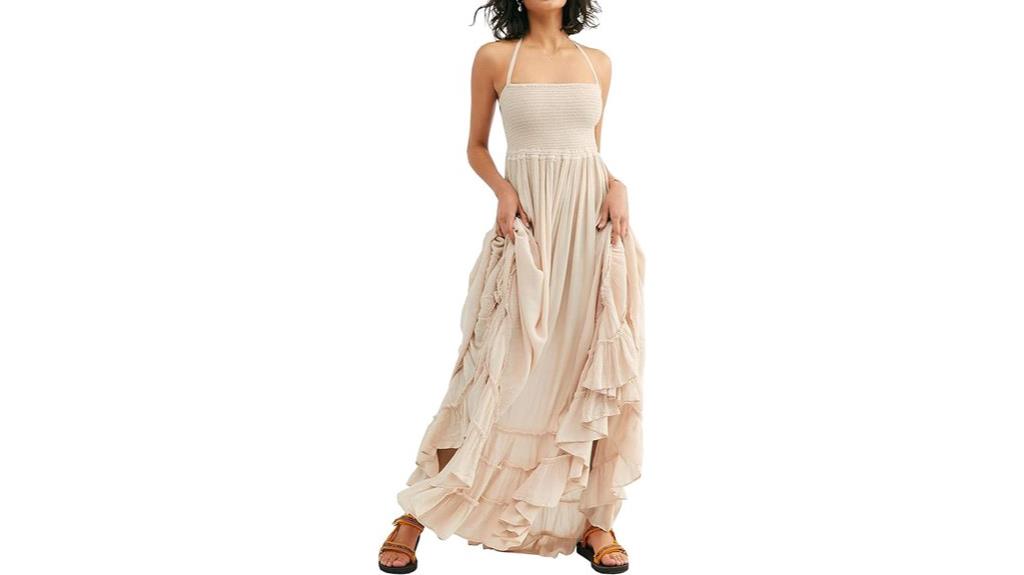 boho summer backless dress