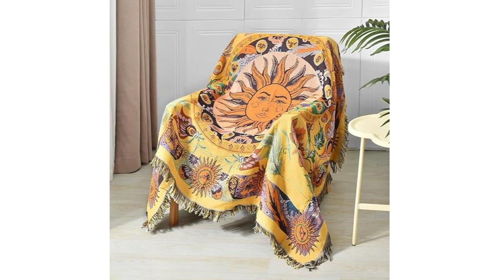 boho sun cotton blanket