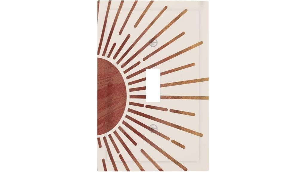 boho sun light switch cover