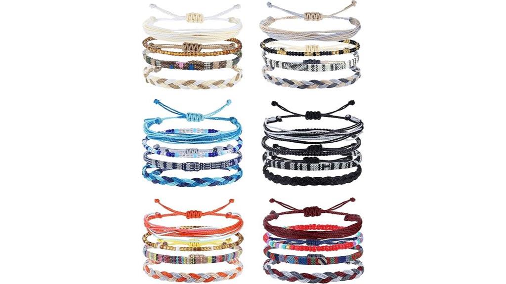boho surfer beaded anklets