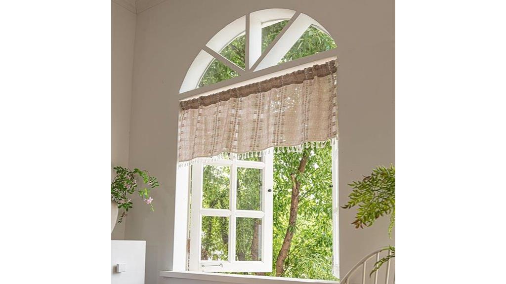 boho tassel kitchen curtain