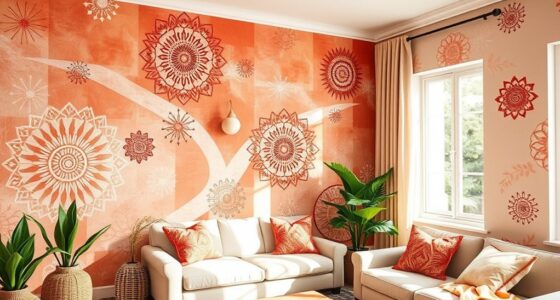boho wall stencil ideas