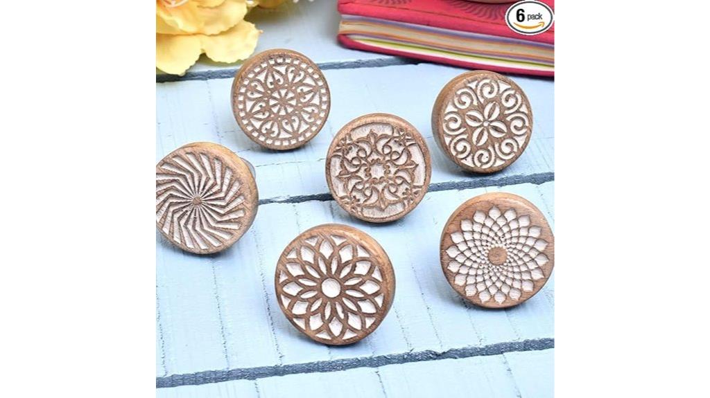 boho wooden drawer knobs