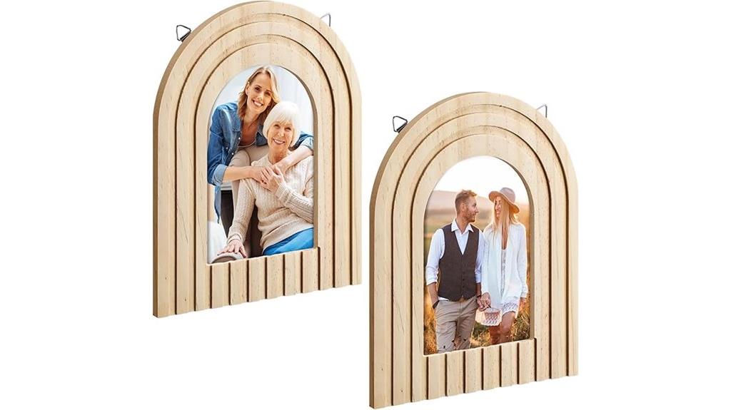 boho wooden photo frames