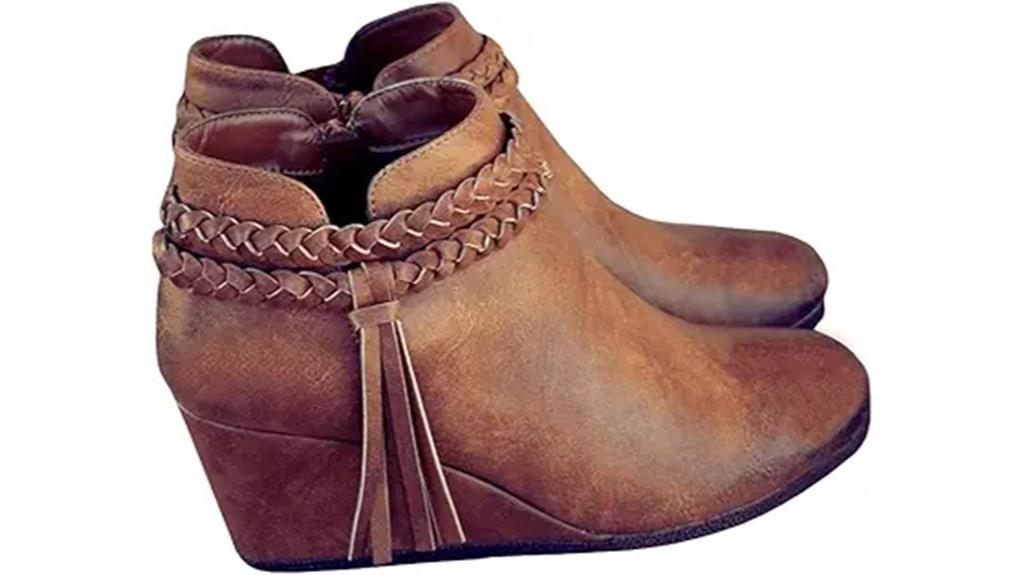 braided fringe western heels