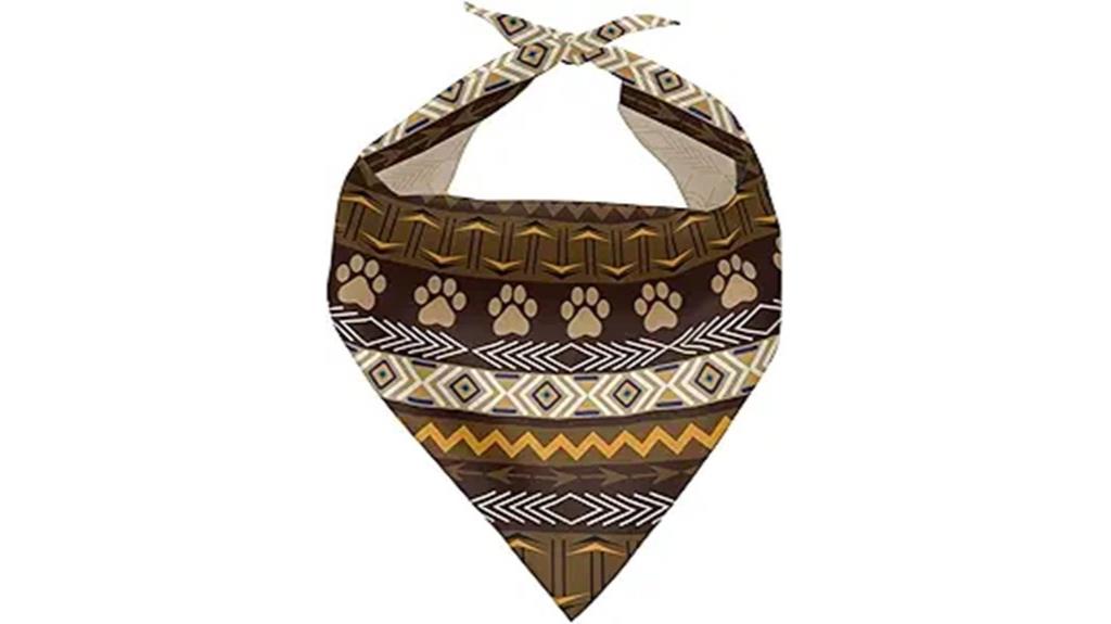 brown paw dog bandana