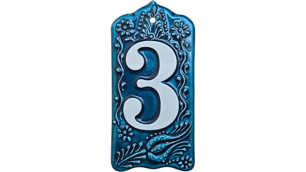 ceramic number tile set