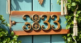 charming boho house number decor