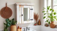 chic boho bathroom storage