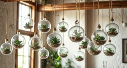 chic boho hanging terrariums