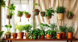 chic boho indoor herb planters