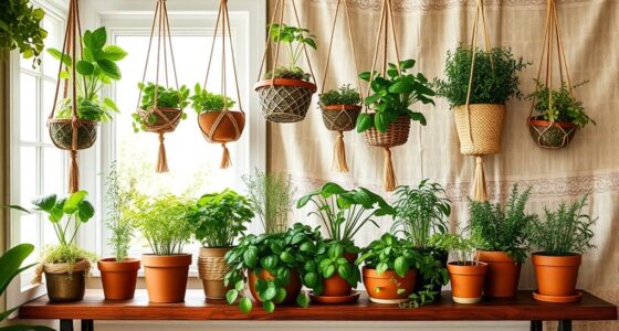 chic boho indoor herb planters