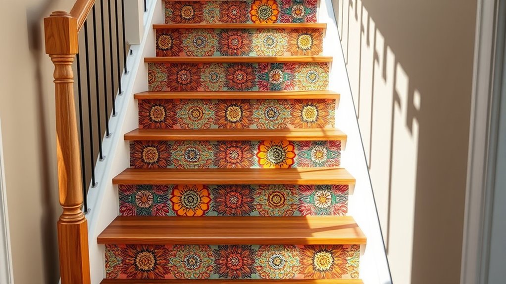 chic boho stair decals