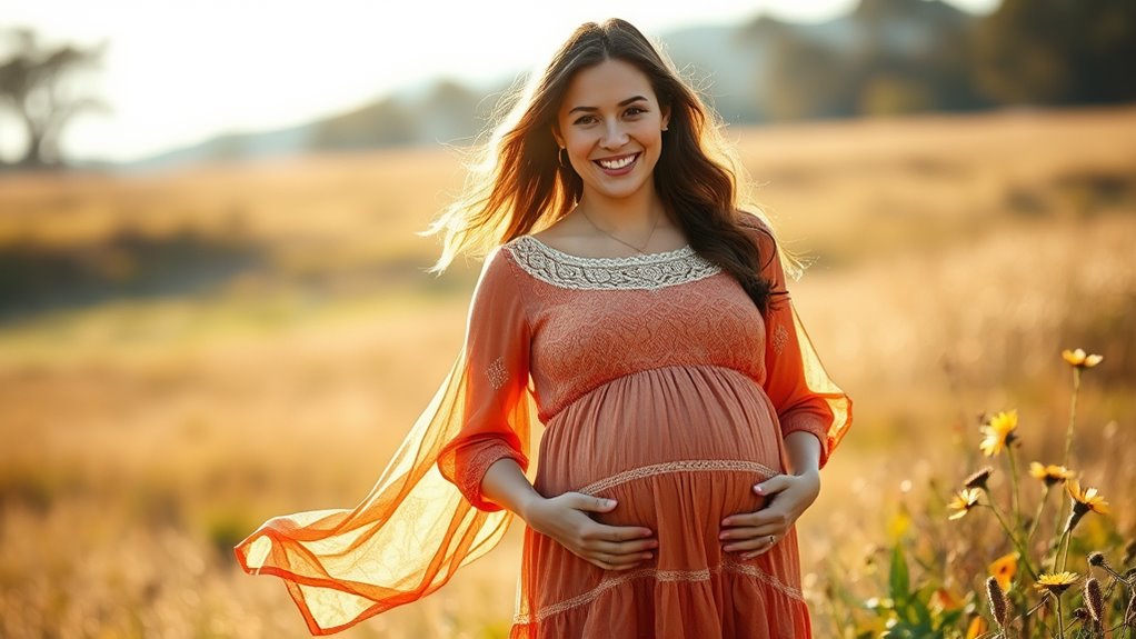 chic maternity boho dresses